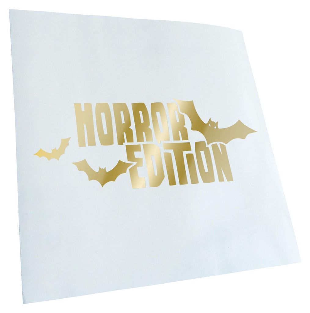 Kiwistar - Autoaufkleber - Horror Edition - Goldchrom - 24x10cm - Aufkleber für Auto, Laptop, Fahrrad, LKW, Motorrad Mehrfarbig JDM Decal Racing