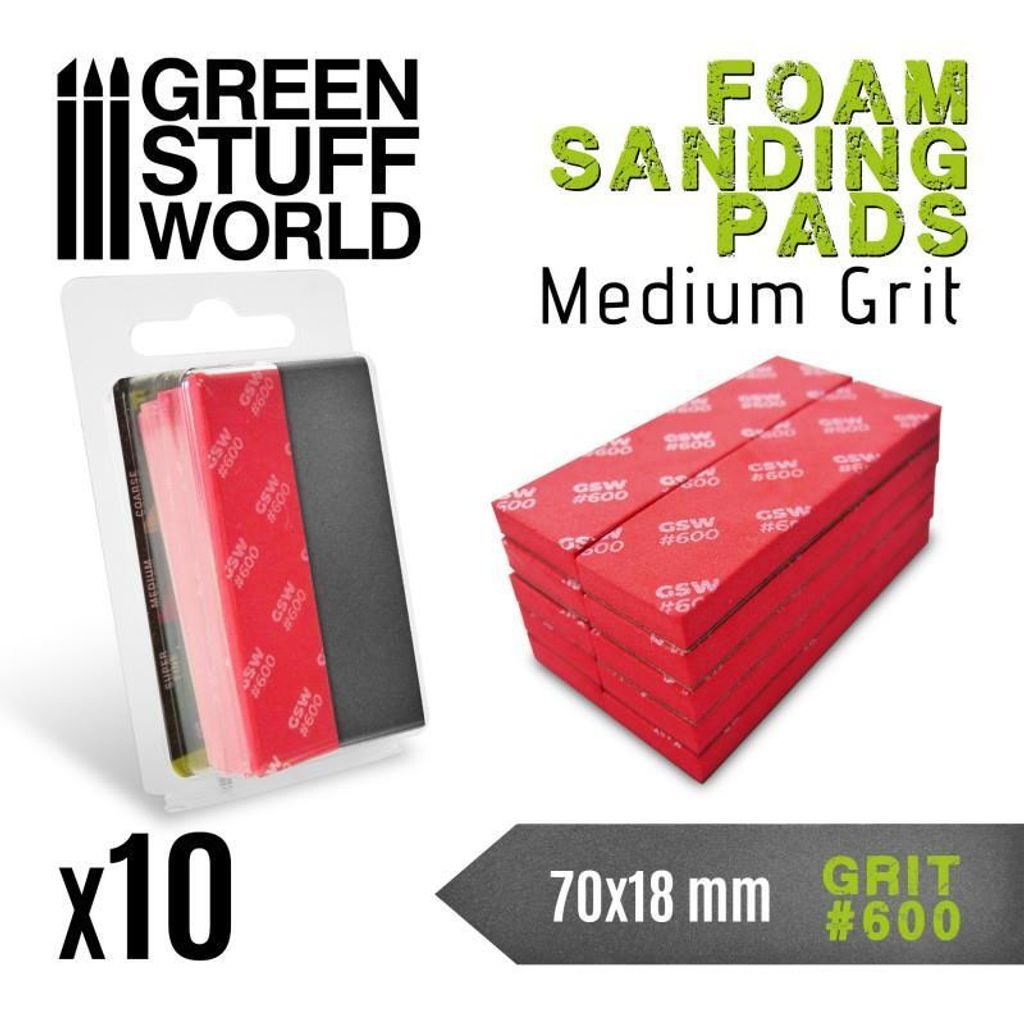 Green Stuff World GSW10771 - Foam Sanding Pads 600 Grit - Neu