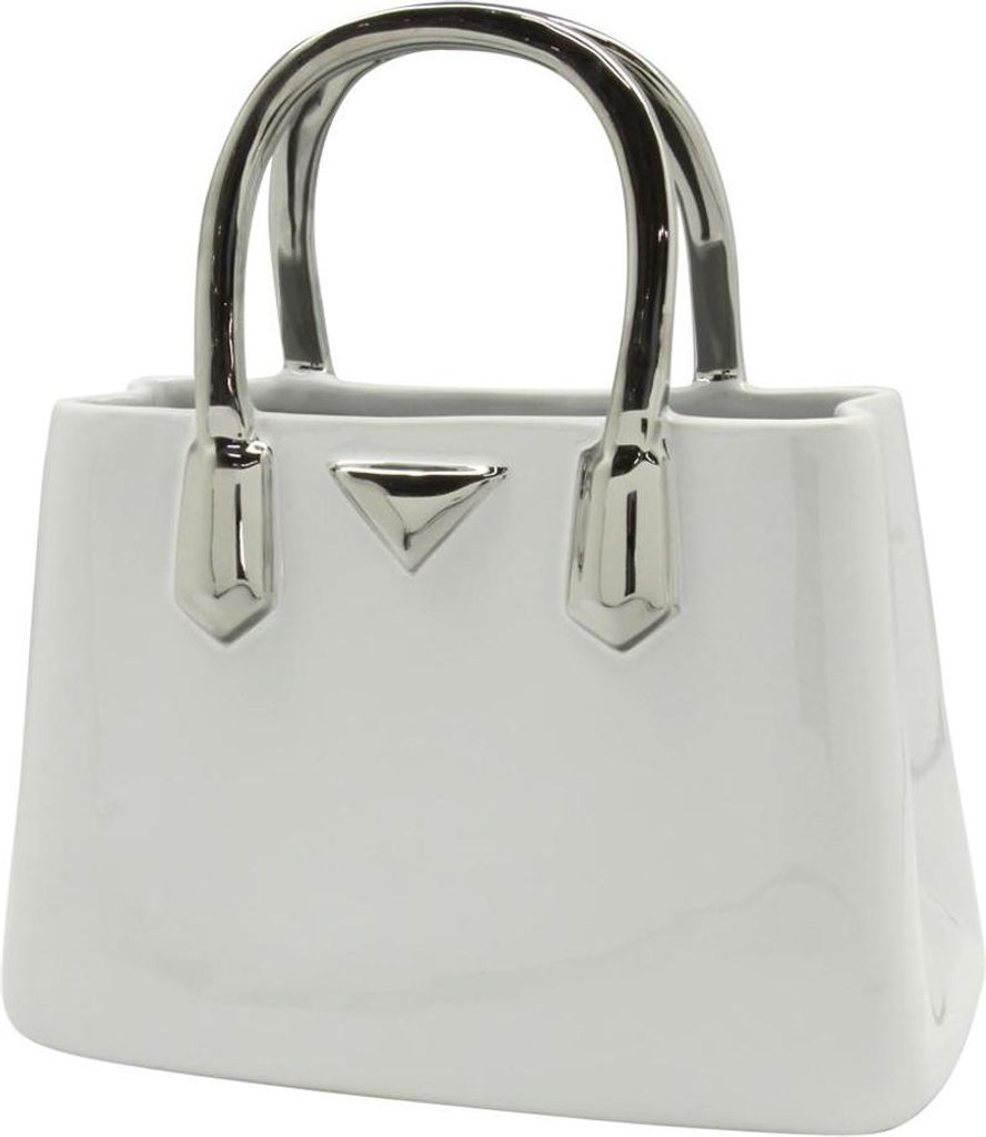 Gilde Handtasche "Milano"platin, weiß Länge 11,5 cm Breite Produktbild 
