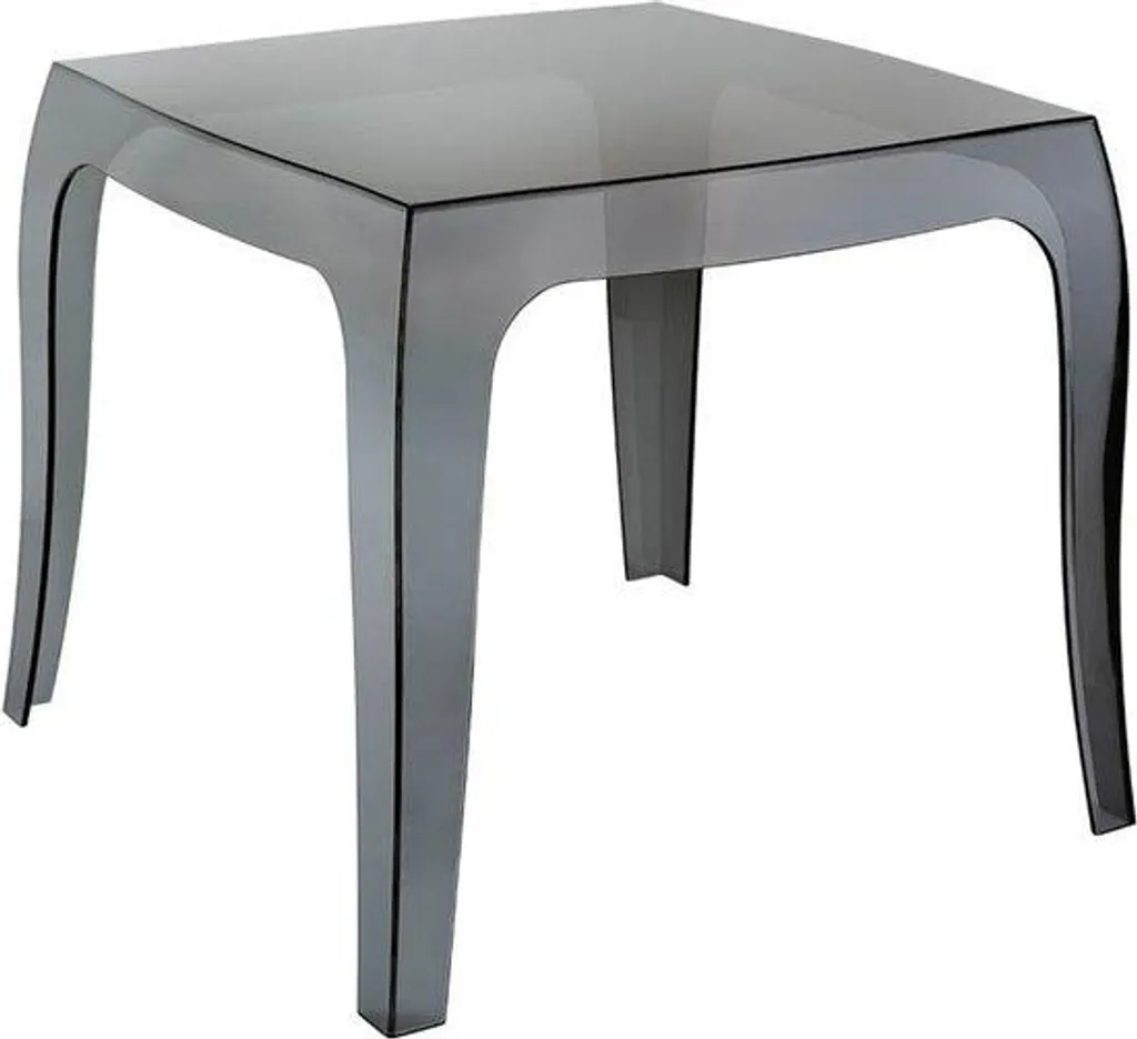 Table d'Appoint Extérieure Grise en Résine pour Terrasse et Balcon Chic