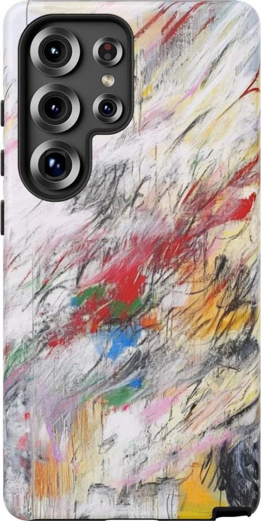 Abstrakte Pinselstriche in Multicolor – Hülle Kompatibel mit Galaxy S25 Ultra
