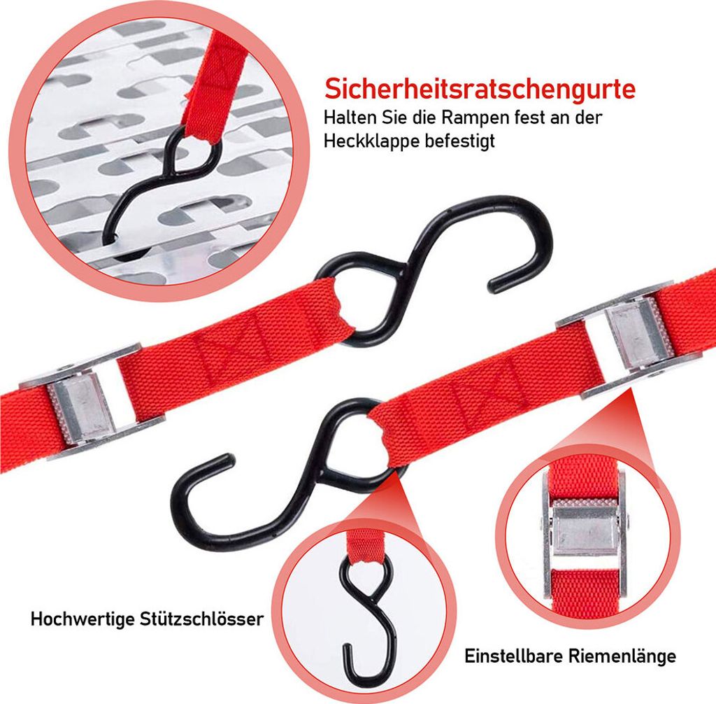 EINFEBEN 1X ALU Auffahrrampe Auffahrrampen Verladerampe Produktbild 4