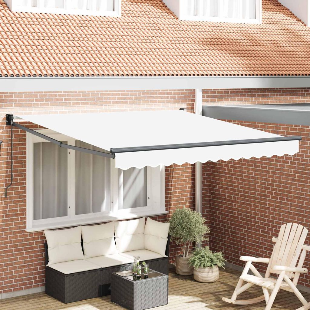 Maison Exclusive - Einziehbare Markise Weiß 350 x 250 cm