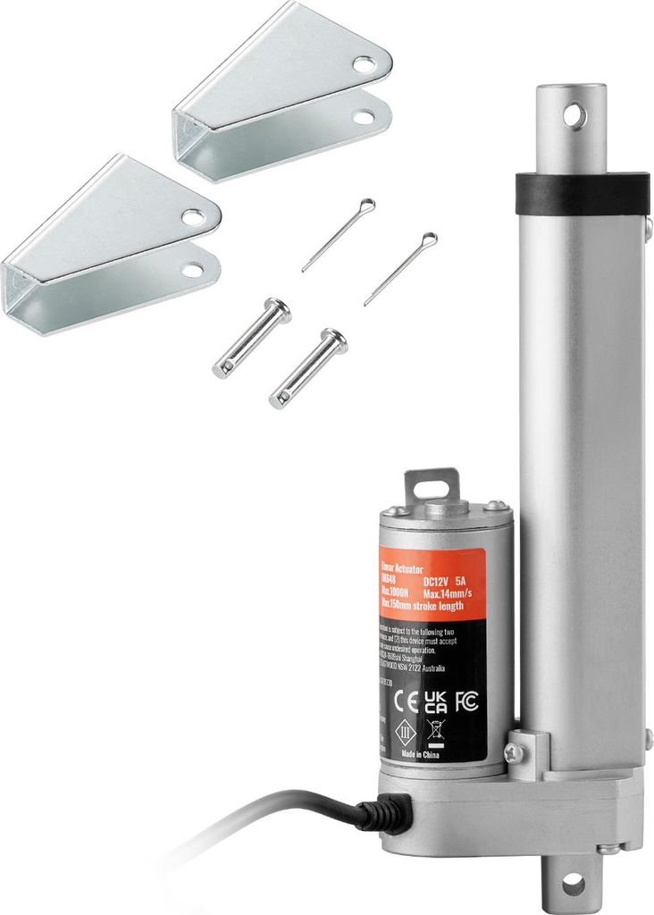 SucceBuy Attuatore lineare 12 V, 4 pollici 330 lbs/1500 N Immagine del prodotto 