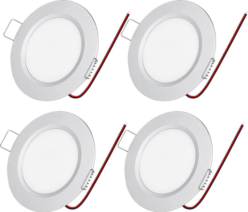 4 ks 3W 12V LED vstavané reflektory studená biela Obrázok produktu 