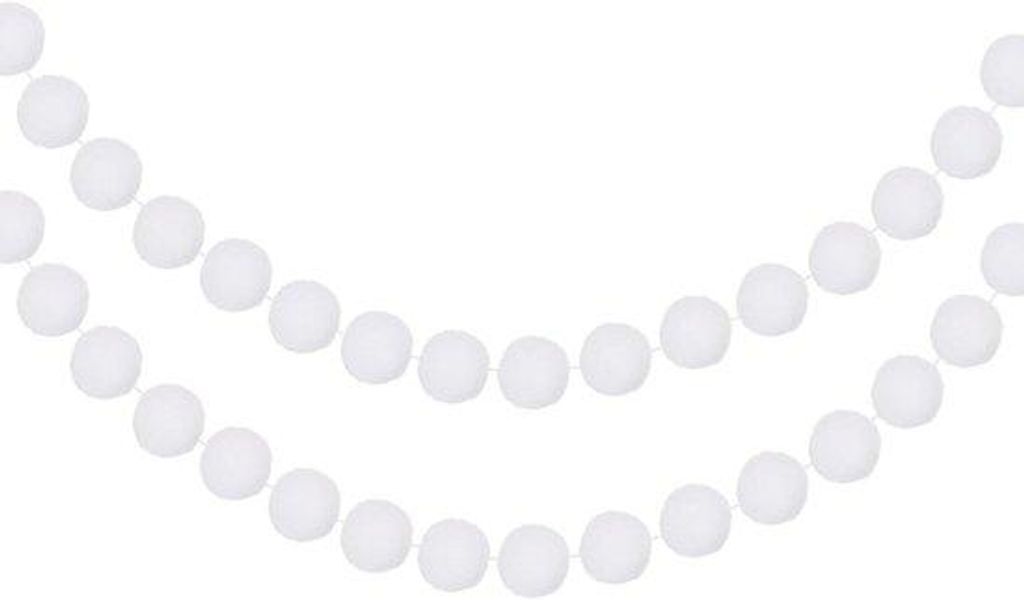 2 Meter lange Vilten Bolslingers mit Pompons, 24 Stück, Feierdekoration für Weihnachten und Geburtstag
