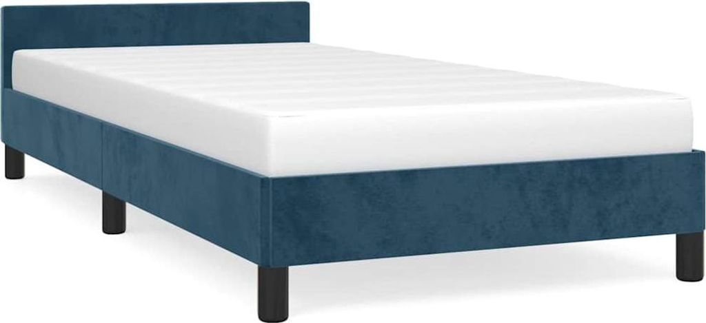 vidaXL Bettgestell ohne Matratze Dunkelblau 80x200 cm Samt