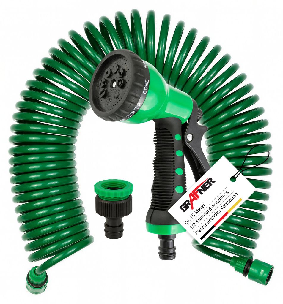 Grafner  Spiralschlauch Gartenschlauch flexibel 1/2" inkl. Produktbild 