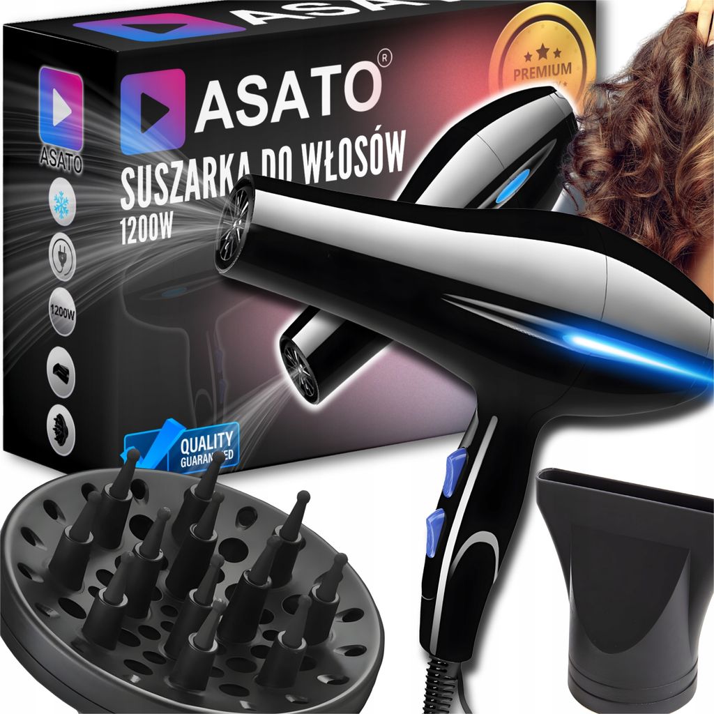 Ionen-Haartrockner mit Diffusor 2in1 PRO + Concentrator POWERFUL