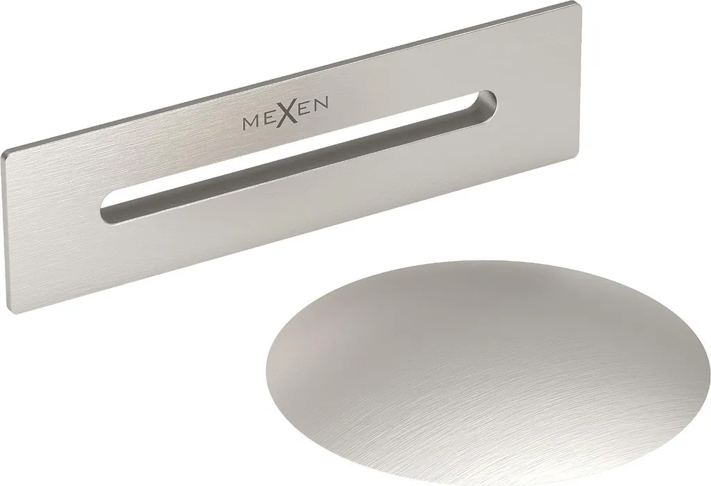 Mexen Uni tappo con troppopieno per vasca da bagno indipendente, nichel spazzolato - 5100-97