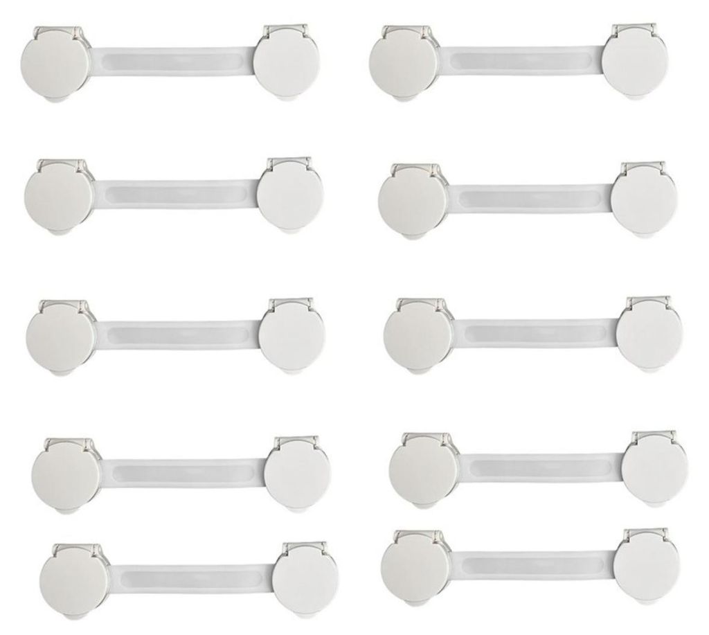 INF Serrature multiuso 10 pezzi ABS adesive 4.5x3x12.5cm Immagine del prodotto 