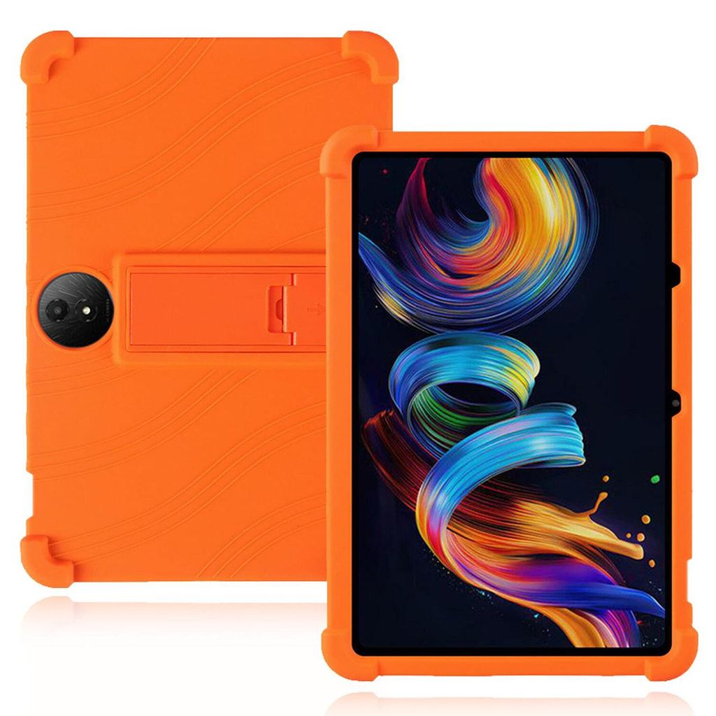 Tablet Hülle für TCL NxtPaper 11 Plus 11,5", Stoßfeste Weiches Silikon Schutzhülle mit Standfunktion Orange