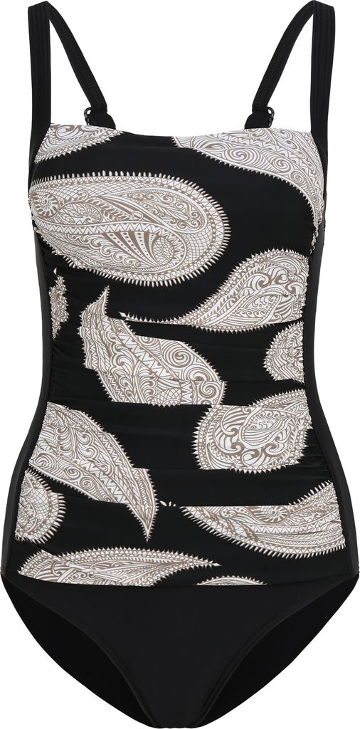 LASCANA Badeanzug schwarz-bedruckt Größe 38 Cup C