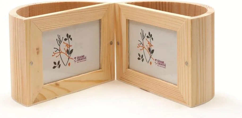 Boîte à crayons Graine Creative en bois 13,5x13,5x9 cm porte-photo