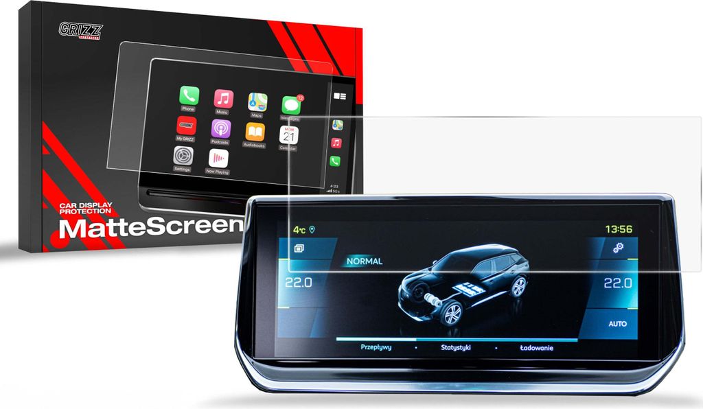 Matte Autodisplayfolie für Peugeot 2008 2 10,25" (2019-2025), Grizz Protector