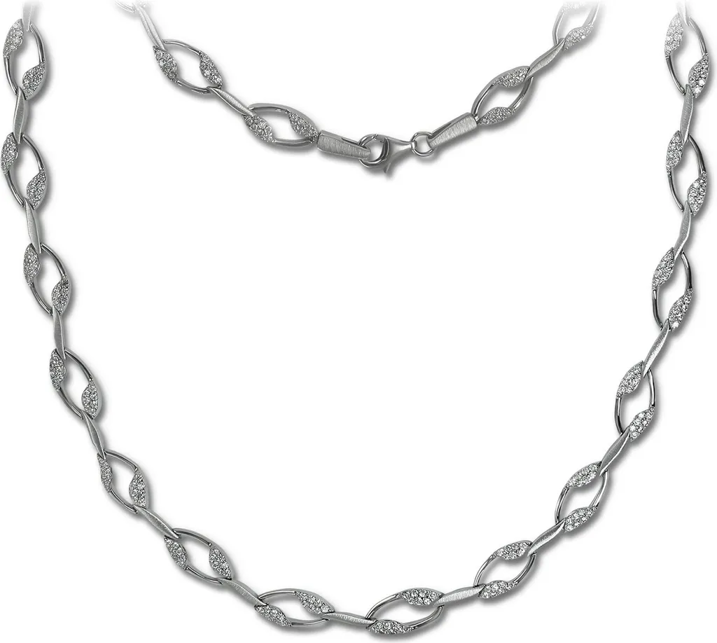 SilverDream Collier SDK4805W en Argent 925 Blanc pour Femme Élégante