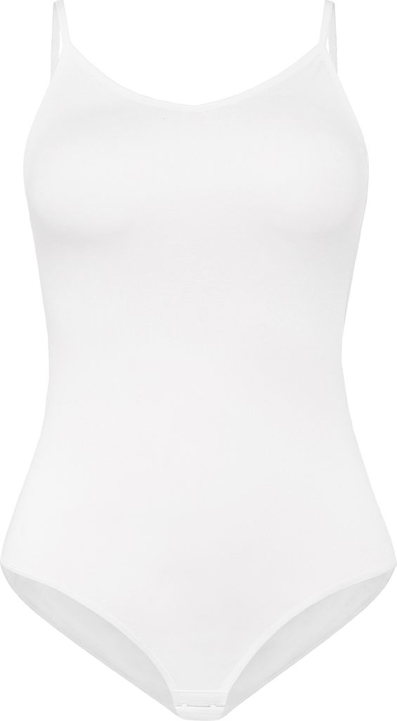 Teyli Klassischer Bodysuit mit Rundhalsausschnitt Classico Female 2402 weiß XXL