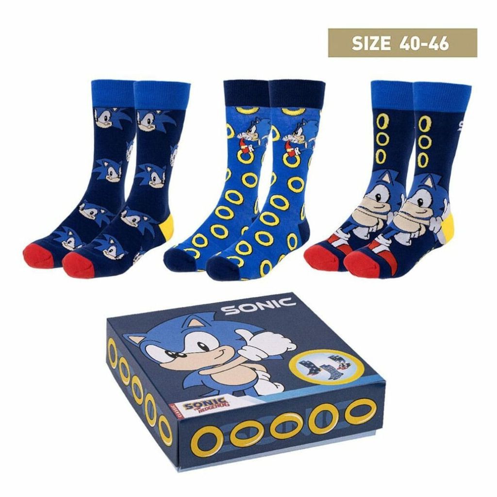Sonic the Hedgehog Socken 3er-Pack Sonic 40-46 Produktbild 