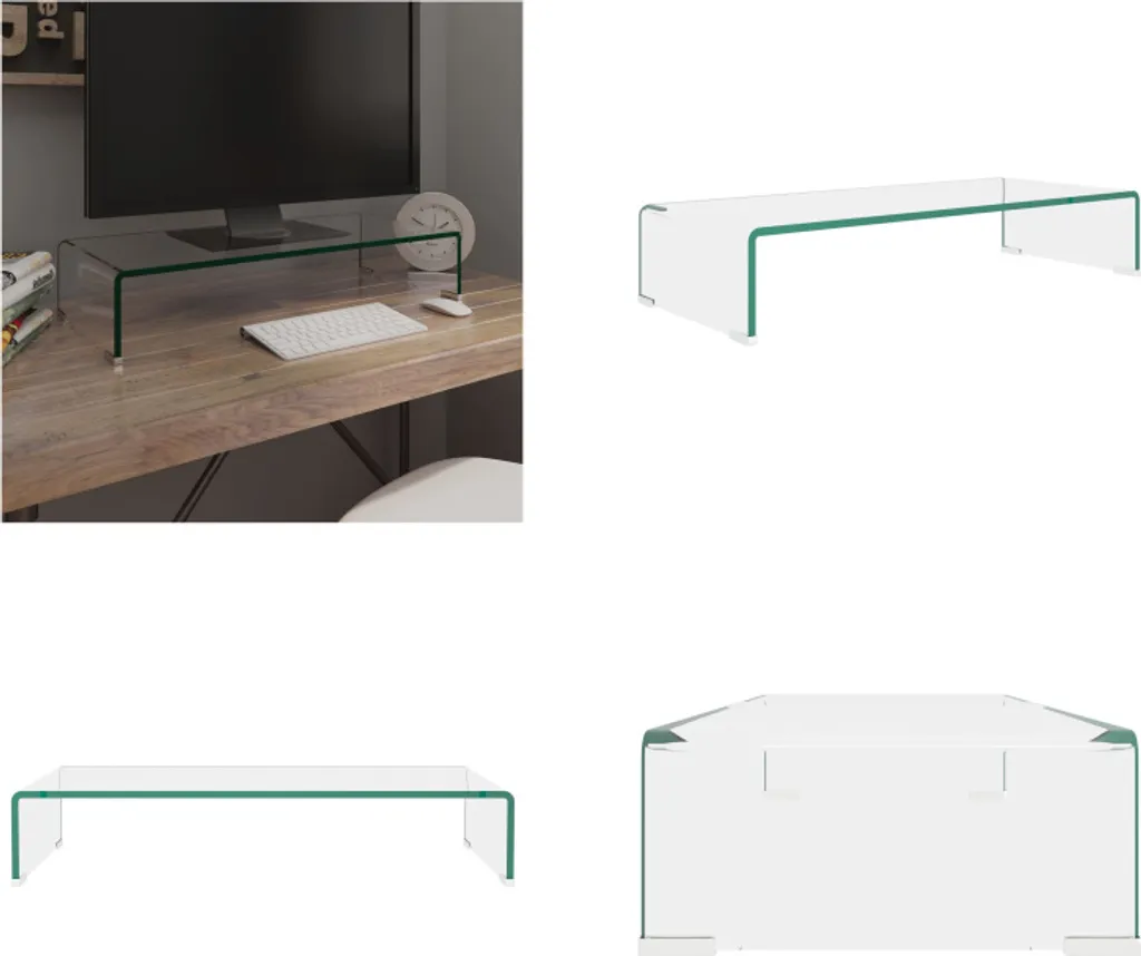 Supporto Ergonomico Vetro vidaXL 70x30 cm - Rialzo Monitor Salute
