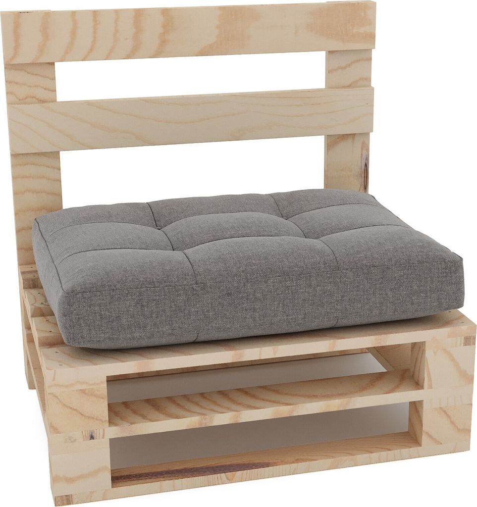 Lermowood Palettenmöbel Mpe Bank 80 x 60 cm Natur | Europaletten Indoor und Outdoor Lounge Gartenmöbel Holz Gartenmöbel Set Lounge Möbel Terras...