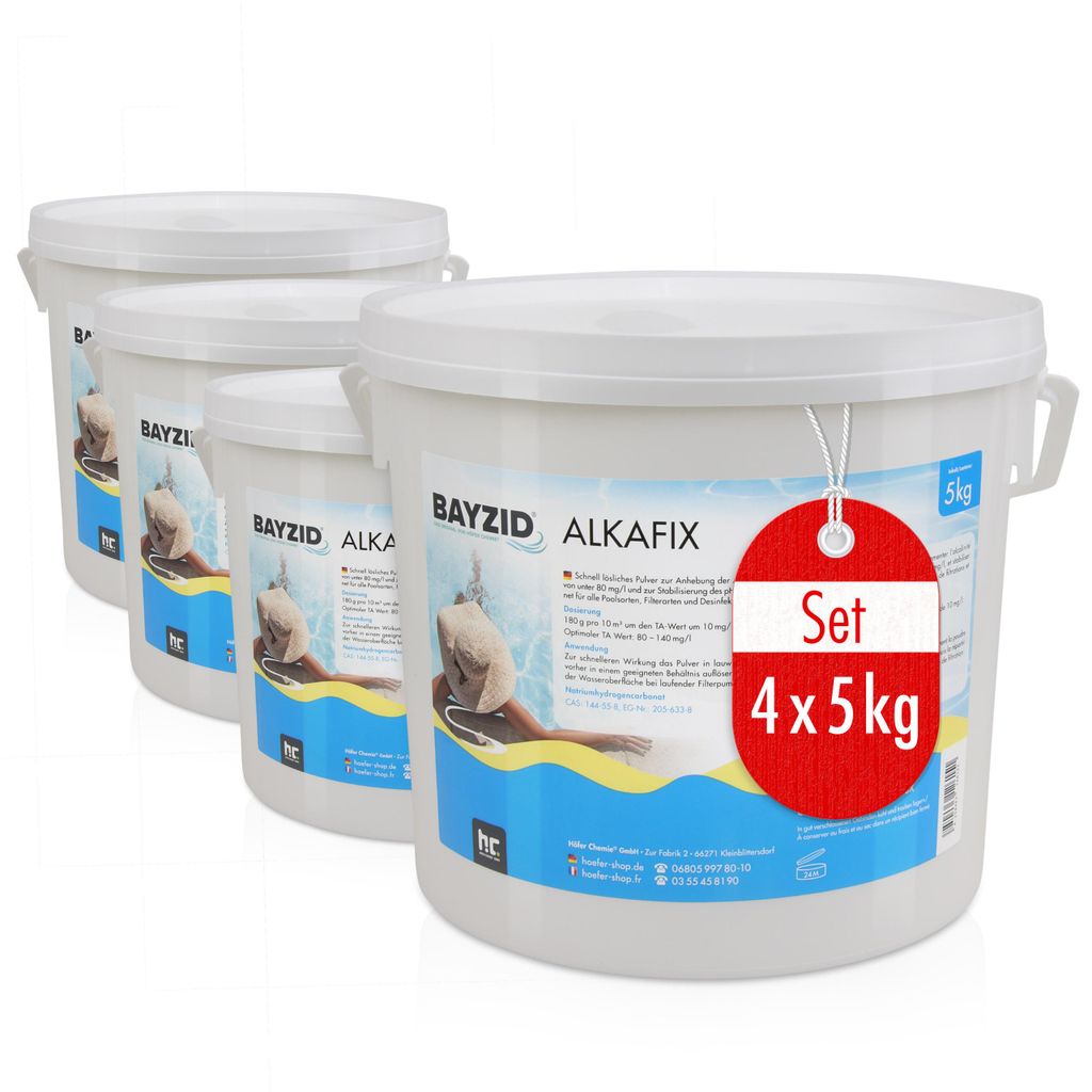 4x 5 kg BAYZID® Alkafix zur Anhebung der Alkalinität (TA) Produktbild 
