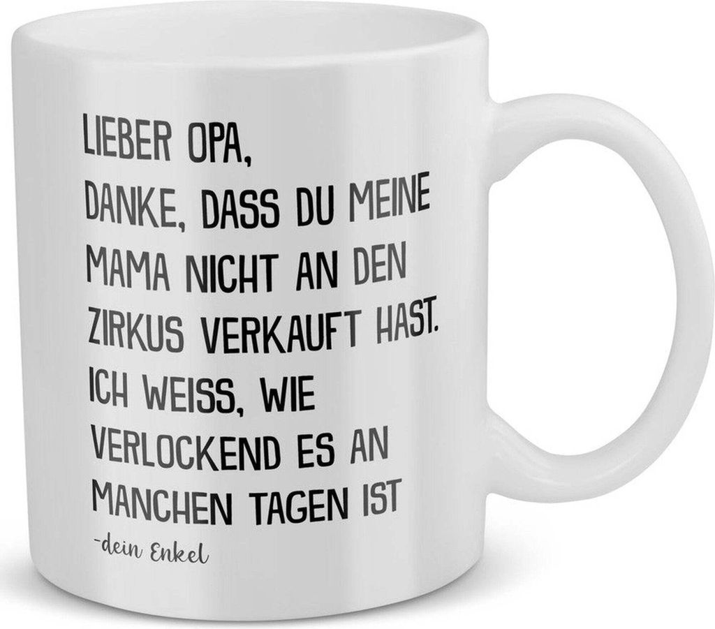 22Feels Opa Geschenk von Enkel Geburtstag Grossvater Tasse Rentner Kaffeetasse Männer Weihnachten Herrentag Beste Grosseltern Geschenkidee Haferl
