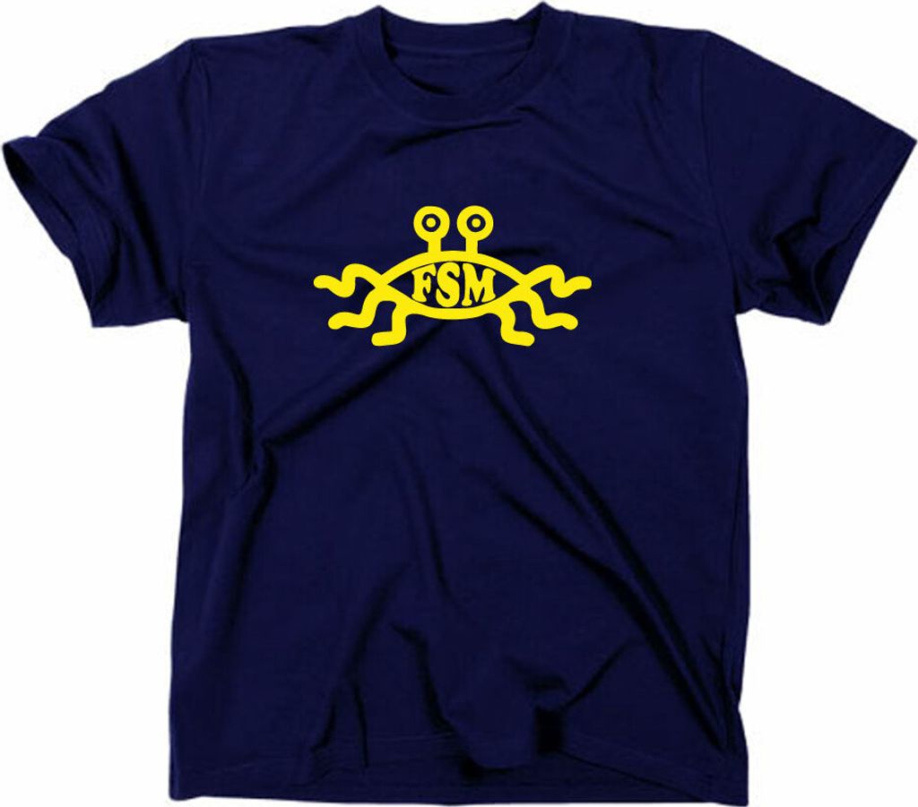 Styletex23 T-Shirt Das Fliegende Spaghettimonster Logo, navy, S