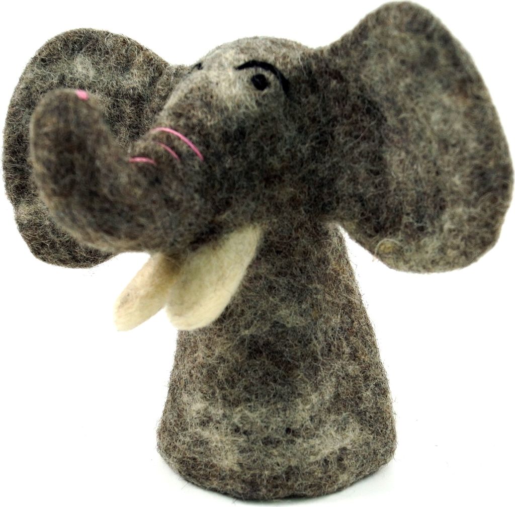 Filz Eierwärmer, Handgemachte Filzdekoration aus Nepal, Filztier - Elefant, Grau, Filz,Wolle, 15*7*7 cm, Filz Eierwärmer