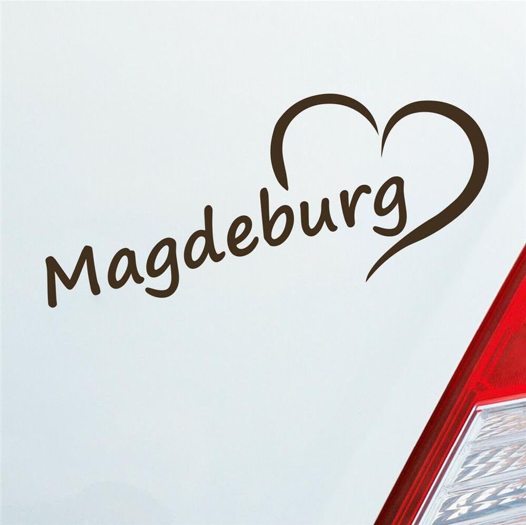 Auto Aufkleber Quedlinburg Herz Heart City Stadt Motorrad 19x8 cm Braun Sticker Heckscheibenaufkleber