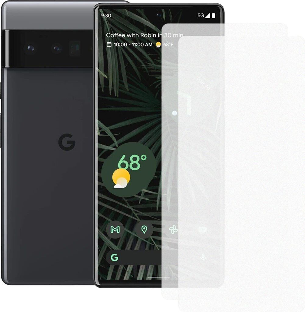 Zwei Stück (2x) Display-Schutzfolie Displayschutz-Glas 9H Glas für google Pixel 6 Pro