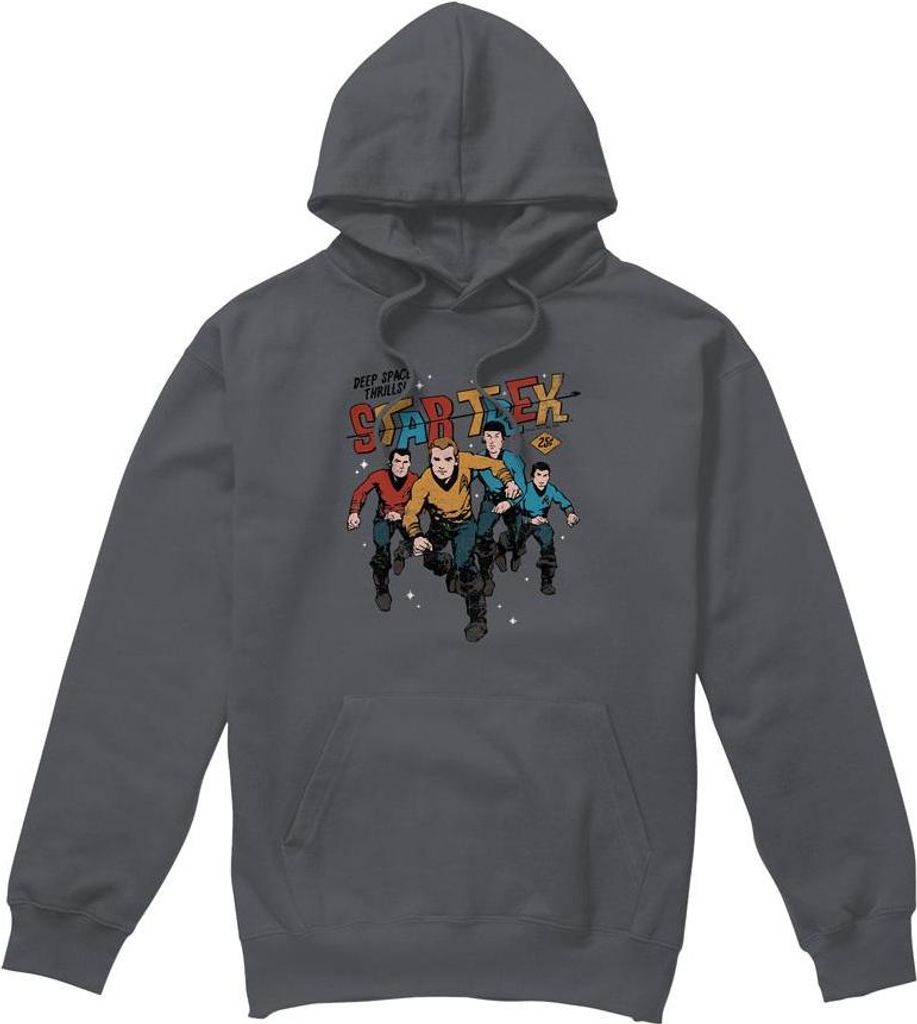 Star Trek - "Deep Space Thrills" Kapuzenpullover für Herren TV7498 (M) (Holzkohle)