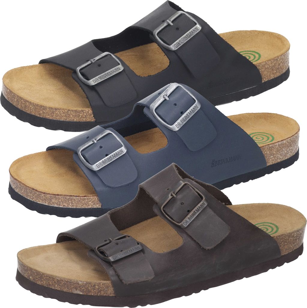 Dr. Brinkmann Herren Damen Clogs Pantoletten Leder 600390, Größe:36 EU, Farbe:Schwarz