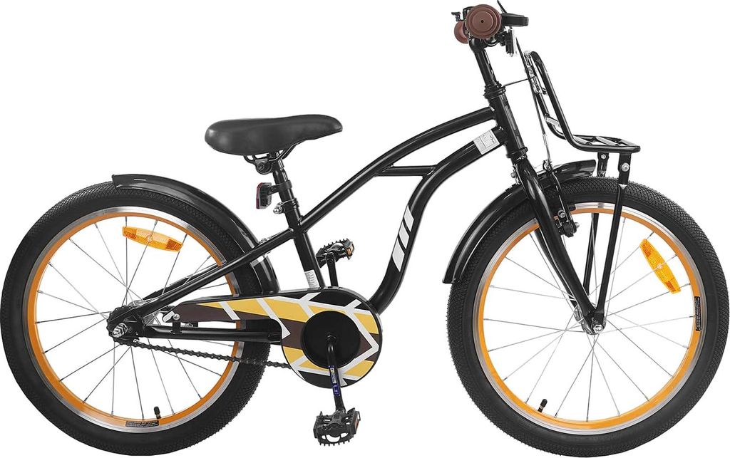 Kinderfahrrad 22 Zoll für 7-12 Jahre alt Schwarz
