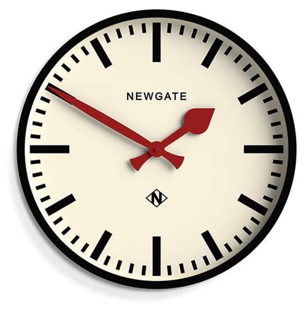 Newgate Universal Wanduhr in Schwarz