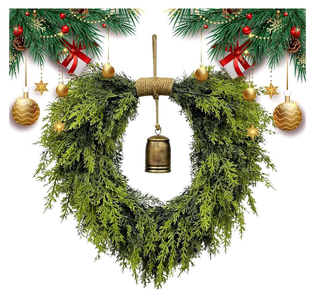 Künstliches Weihnachtsgrün - Saisonale Dekoration für Fenster, Tisch, Wand, Wohnung, Terrasse, Innen- und Außenbereich