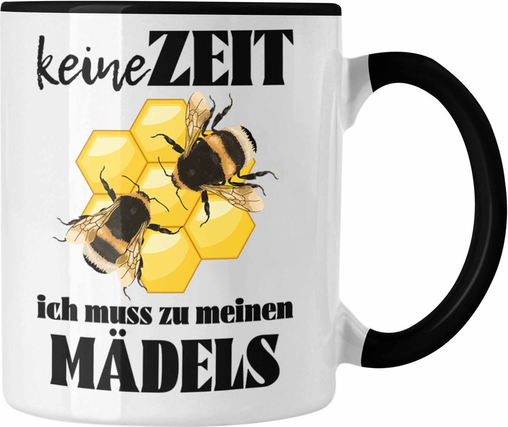 Trendation - Imker Geschenk Tasse Bienenzucht Kaffeetasse Geschenkideen Bienenzüchter Bienen Zuebhör (Schwarz)