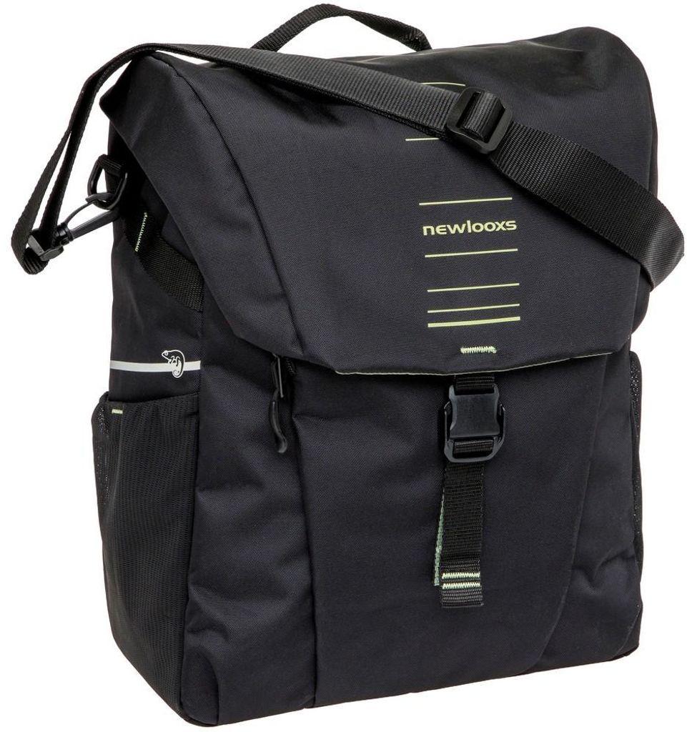New Looxs Radtasche Vigo Single Black Green 18L Black - Produktbild 