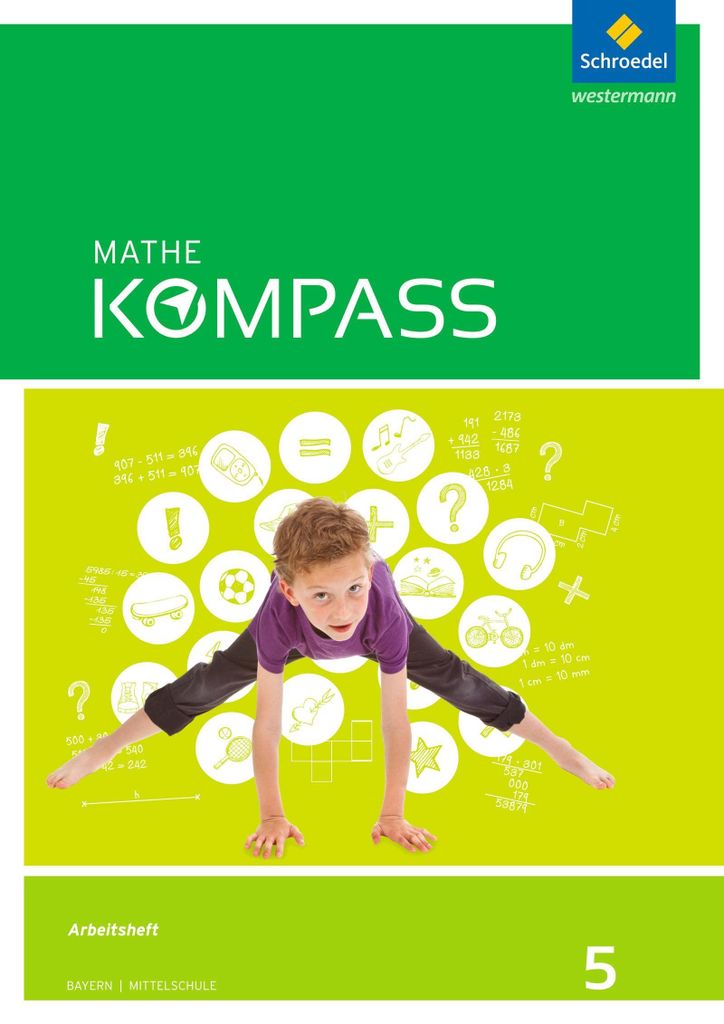Mathe Kompass 5. Arbeitsheft mit Lösungen. Bayern Immagine del prodotto 