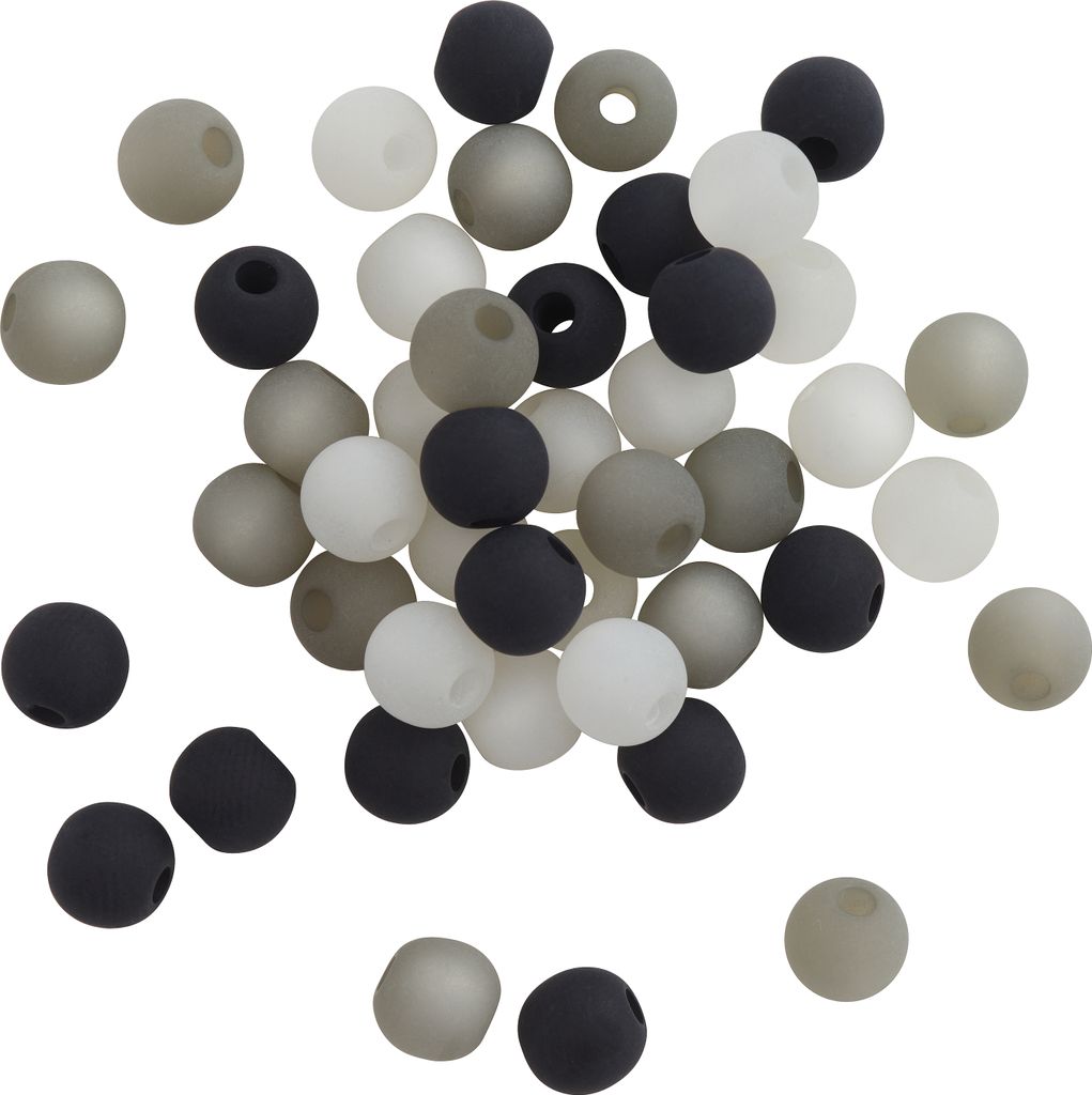 Polaris-Perlen-Mix, 6mm, 45 Stück Schwarz