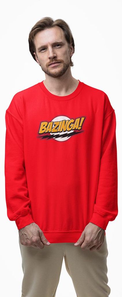 D&B Design Uni Pullover SWMO00005 Bazinga Rot-Größe L