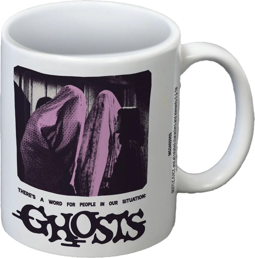 Beetlejuice - Kaffeebecher, Geister, 315ml PM11230 (Einheitsgröße) (Weiß/Schwarz)