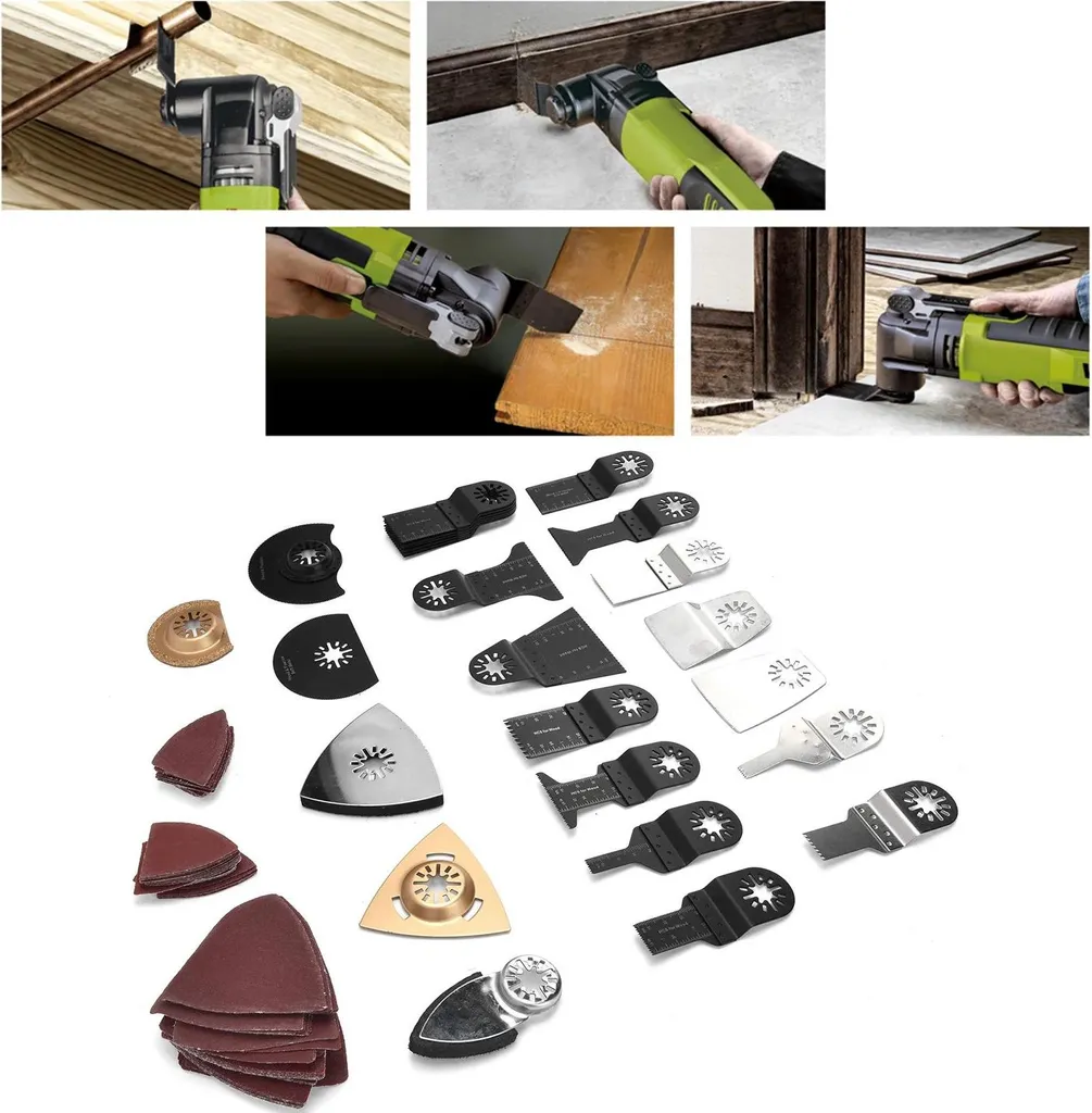 Lames multifonctions pour rénovation de maison, kit 105 pièces complet