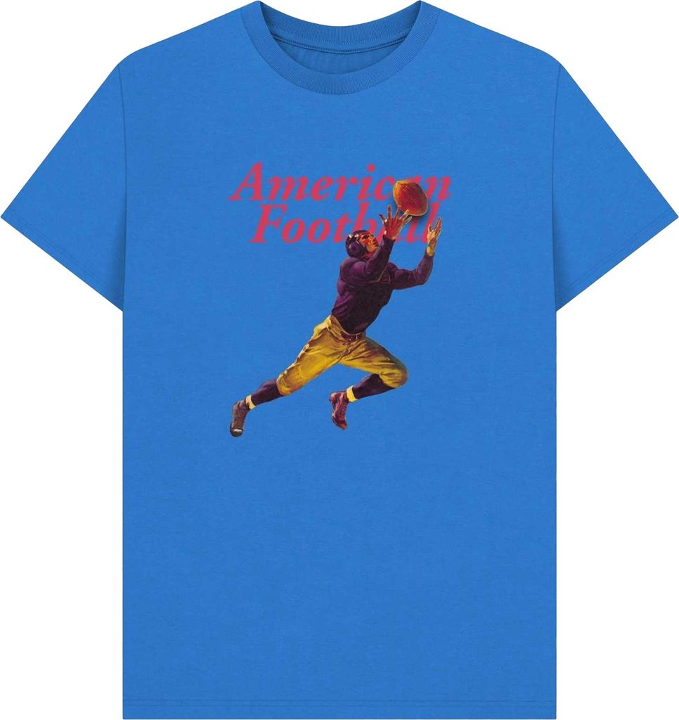 Apoh - "American" T-Shirt für Herren/Damen Uni, Fußball PN2147 (S) (Leuchtendes Blau)