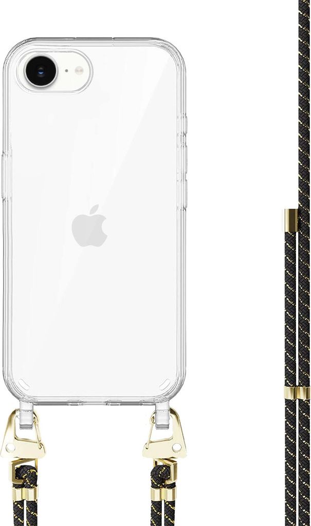 iPhone 16e - Gold Goddess Transparant Cord Case