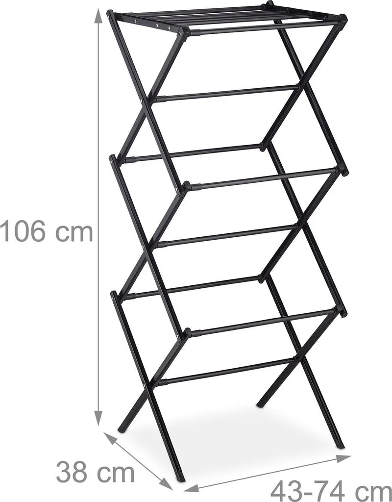 Étendoir pliable gain de place - Séchoir extensible à grande capacité