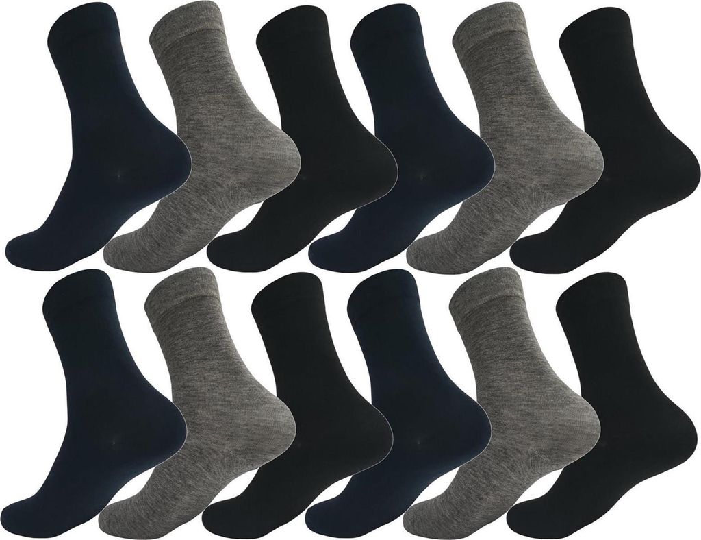 12 Paar Damen Socken mit Muster Baumwolle;  12 Paar, Produktbild 