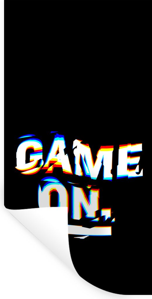 MuchoWow Wandtattoo Wandsticker Wandaufkleber Spiele - Spiel - Zitat 60x120 cm Selbstklebend und Repositionierbar - Selbstklebend - Fototapeten