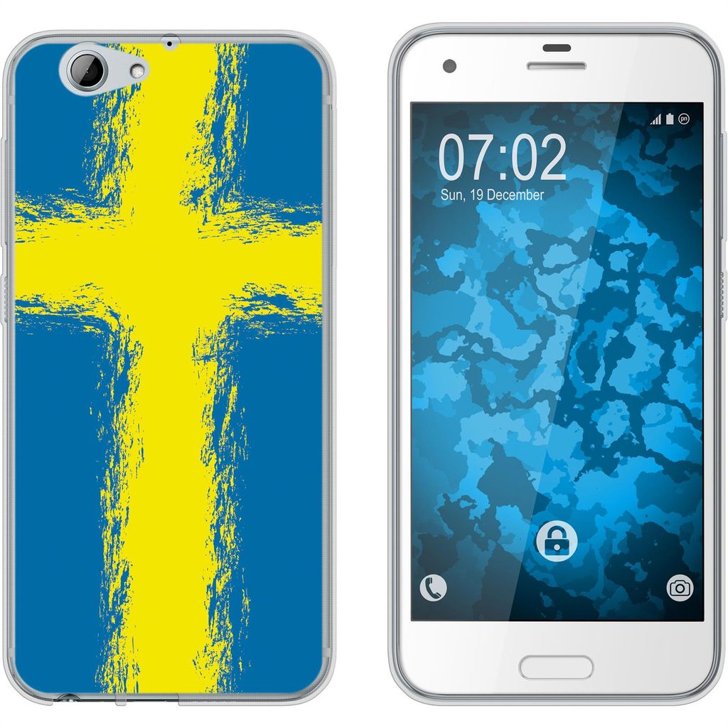 PhoneNatic Case kompatibel mit HTC One A9s Silikon-Hülle WM Schweden M12