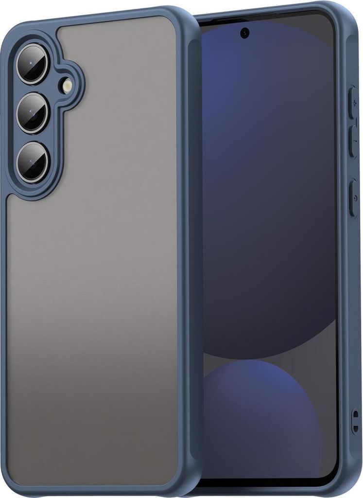 Hülle für Samsung Galaxy S24 FE - Phonesta AirFrost Semi-Transparent Back Cover - Matt Blau