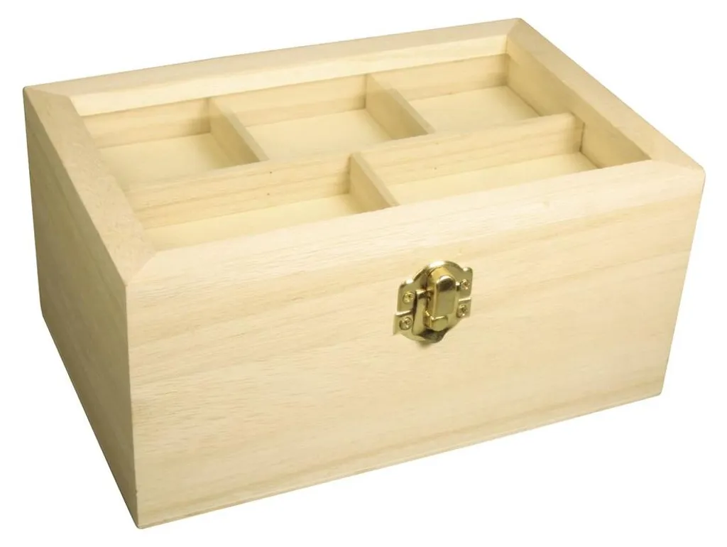 Boîte de rangement décorative 5 compartiments 20 cm pour accessoires
